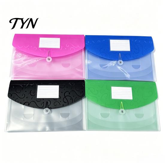 Home Office Filing System Expandable Document Folder with Label Slot, Layered Design Waterproof PP File Envelope, Secure Rope Closure Organizer