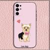 Pet Cute Dog Yorkshire Terrier Phone Case For Samsung S24,S21,S22,S23,S30,Ultra,S20,Plus,Fe,Lite,Note,10,9,5G Black Soft Shell