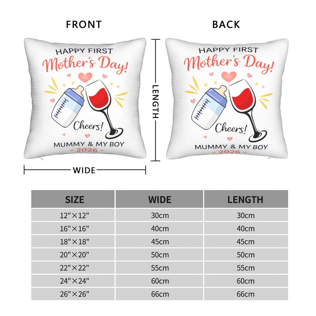 Our First Mothers Day Together Pillow Case Soft Pillow Cover For Wedding Party Home Decor Fashion Pillowcases