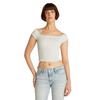 Tommy Jeans Womens/Ladies Mini Logo Off Shoulder Slim Smock Top