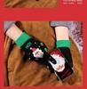 Women's Winter Touchscreen Knitted Cartoon Christmas Gloves – Warm and Thick Five-Finger Design