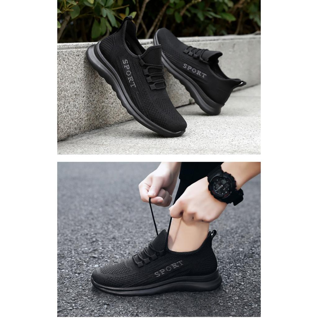 Men's Summer New Flyknit Single Shoes Casual Breathable Sports Shoes