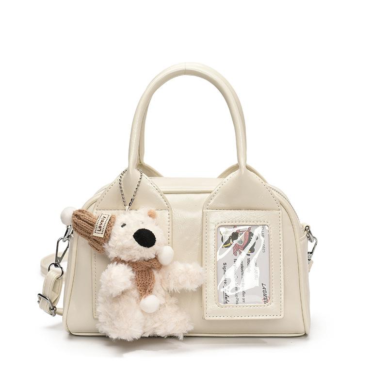 2025 new Japanese casual simple and sweet portable Boston bag versatile commuter high-quality messenger bag women