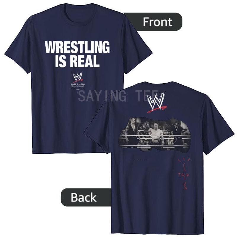 

Футболка Travis Scott Wrestling Is Real Мужская Мода Графическая Одежда для Любителя Бокса Короткий Рукав Y2k Футболка с Надписью Боксер Новинка Подарок 4XL