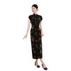 Black summer new Chinese cheongsam long daily young retro improved national style dress single-layer elastic