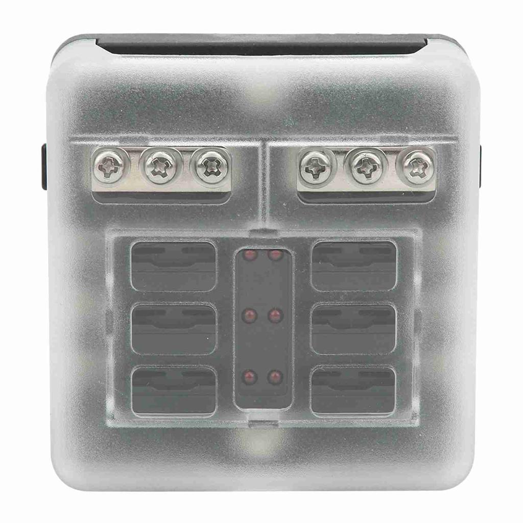 6 Way Fuse Box Car Boat Power Distribution Blade Fuse Holder Block Panel 12V?32V