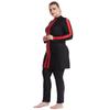 Plus Size Color Block Conservative Muslim Women’s Swimsuit with Sunscreen