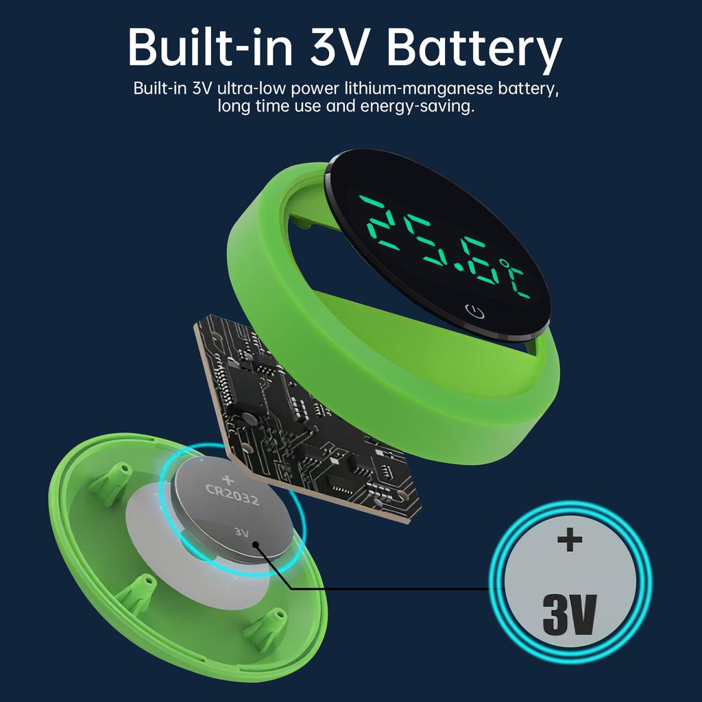 Bezprzewodowy biały / zielony / czarny termometr cyfrowy w stopniach Celsjusza, termometry do akwarium z wyświetlaczem LED