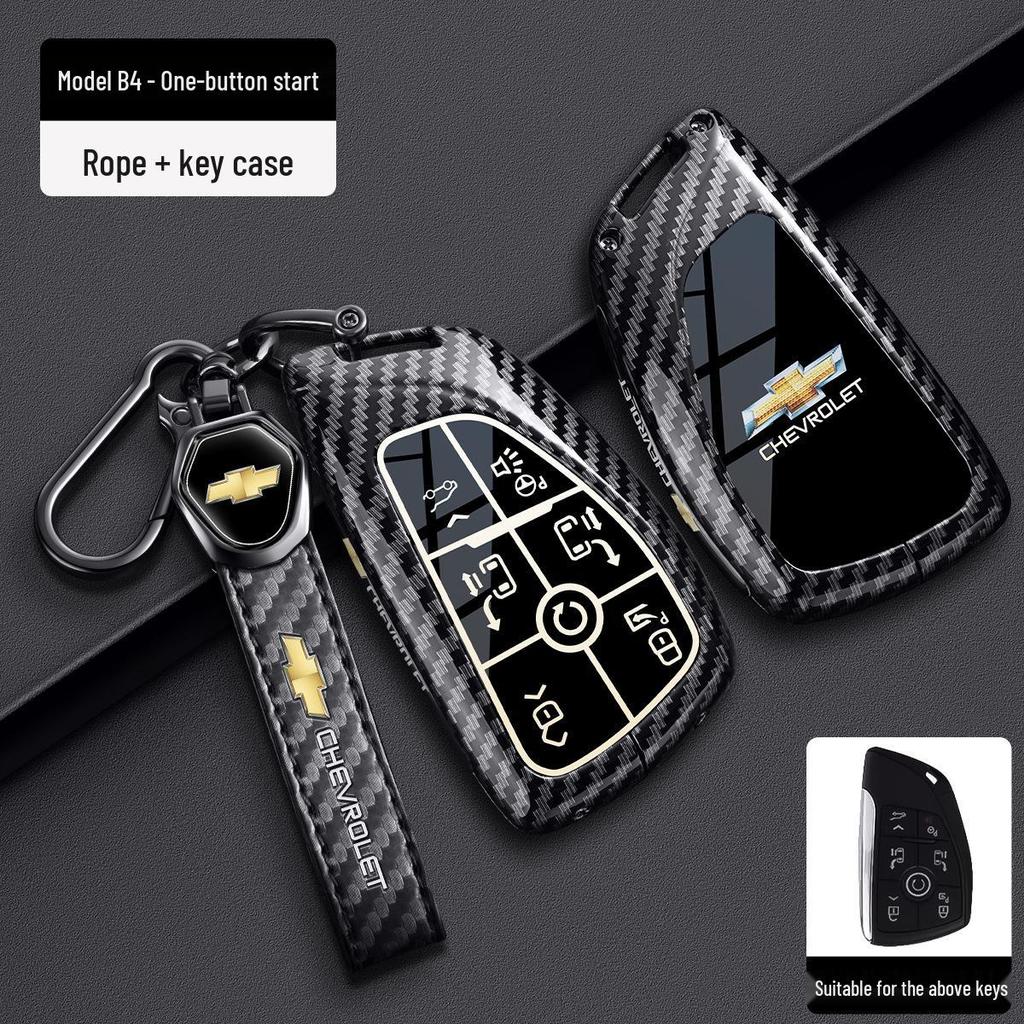 Chevrolet Schlüsselabdeckung für Cruze, Cavalier, Malibu XL, Equinox, Trax (Kohlefaser)