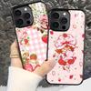 Pink Strawberry Cartoon S-Shortcake Phone Case For iPhone 16 15 14 13 12 11 Pro Xs Max Mini Plus Antislip Shockproof Hard Funda