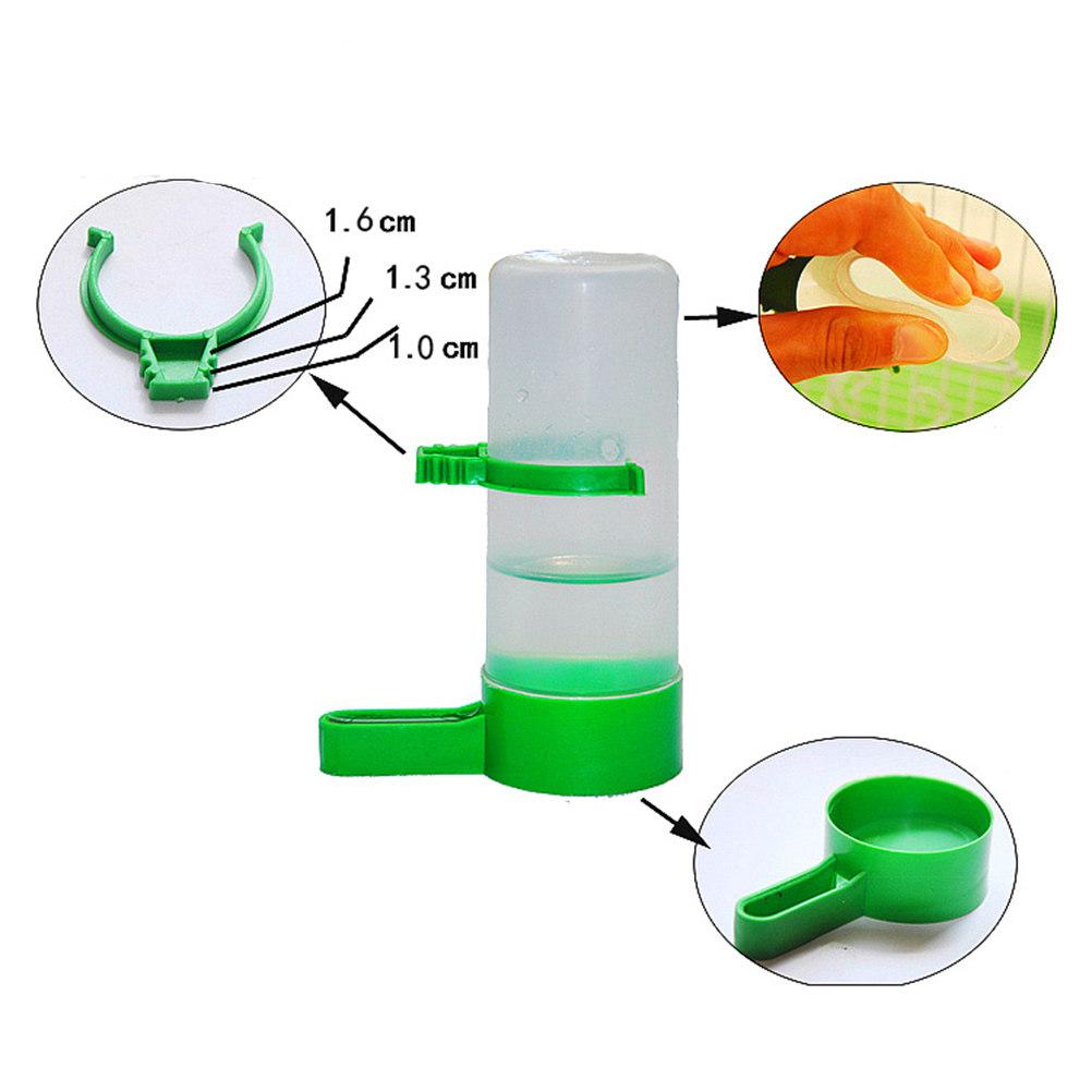 5Pcs Bird Drinker Automatic Feeder Water Dispenser Plastic Clip Convenient for Small Birds Parrot Budgie Cockatiel Aviary Cage