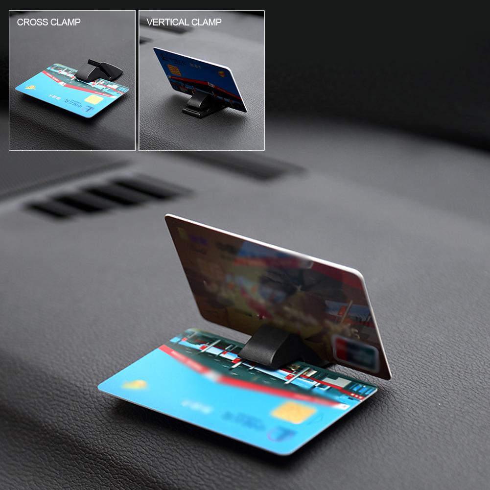 Auto Fastener Card Bill Holder Mount Portable Car Parking Card Clamp Desktop Stand Vehicle Card Fixed Holder Clips