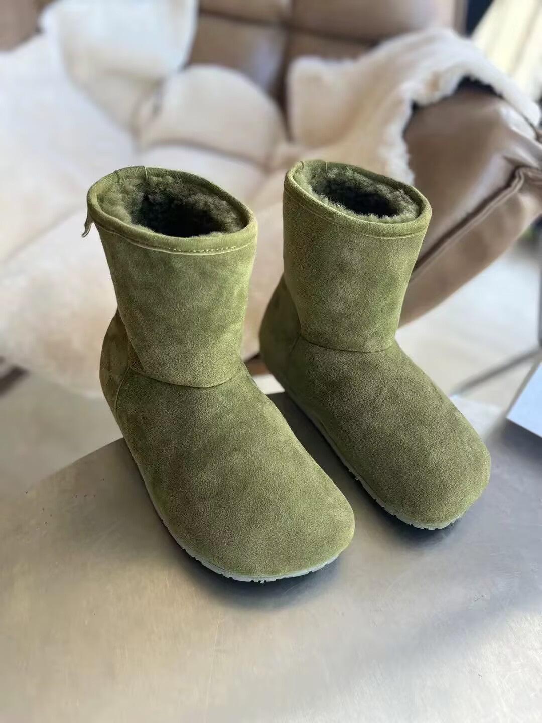 

2025 осень и зима новые сноубутсы универсальные удобные на плоской подошве женские туфли прилив рукав два способа ношения прилив рукав универсальные туфли Мао Мао 40 зелёный