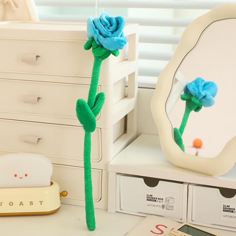 Yilu Shenghua Rose Plush Fabric Bouquet: Simulated Flower Arrangement Prop & Curtain Tieback, Ideal for Wedding Gifts.
