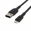 Belkin USB-A to Lightning Cable Braided Braid Compatible with iPhone 13 / 12 / SE / 11 / XR Fast Charging Ultra Durable MFi Certified 3M Black BOOST C
