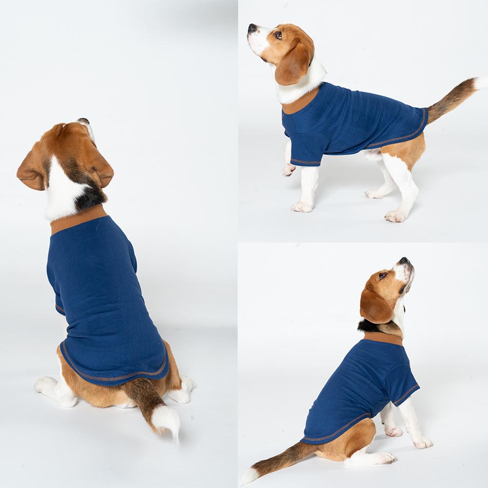 

Dog Shirts Summer Puppy Spring Clothes Pet Pullover Sweatshirt Soft Long Sleeve Dog Clothes for Small and Medium Dogs T-shirts L синій