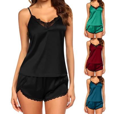 Kadın Seksi-İç Pijama Saten İpek Babydoll Gecelikler Pijama Takımı