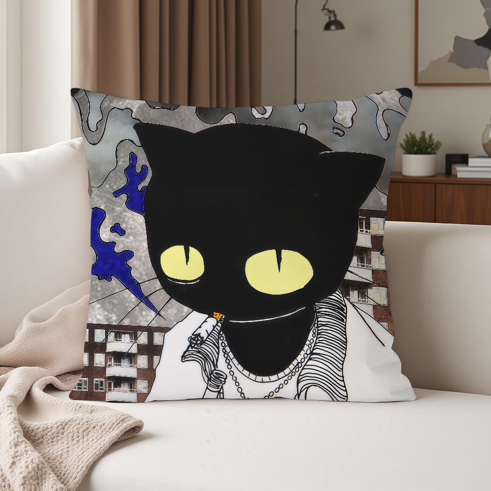 

Singer LLAUSSE THE CAT The Mocking Stars Pillow Case Suitable For Bedrooms Living Rooms Cars Home Decoration 30cmx30cm