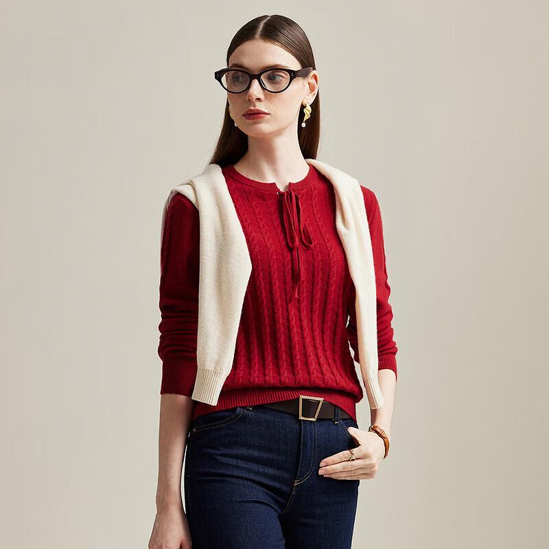 Women's Cable Knit Pure Cashmere Sweater