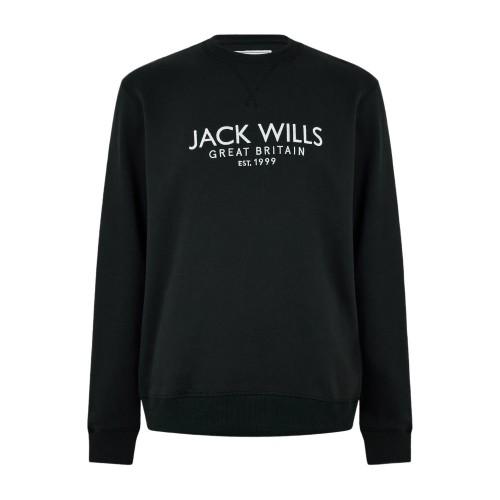 Jack Wills Herren Belvue Sweatshirt mit besticktem Logo