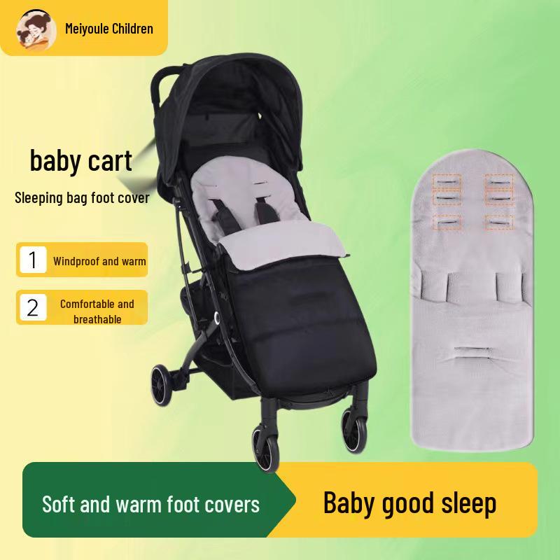 Windproof Winter Sleeping Bag with Thick Foot Cover for Baby Stroller – Cozy and Warm Cotton Pad for Cold Weather Outings