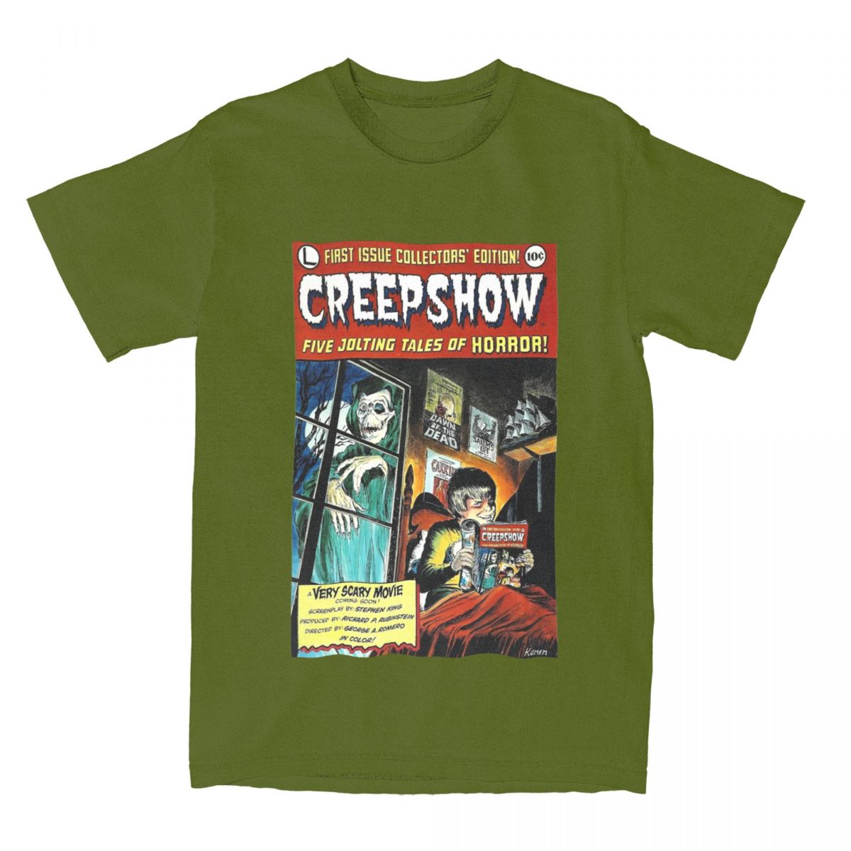 Summer Vintage Horror Creepshow Film Shirt Accessories for Men Women Pure Cotton Fashion Creepshow Movie Lover Fan T-shirt 4XL