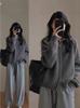 Women's Pure Wool Knit Cardigan: Autumn/Winter 2025, Thickened Lapel, Zipper, Lazy Style Sweater.