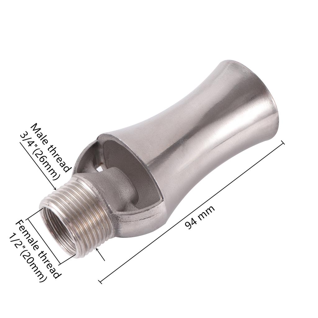 Stainless Steel/Brass Ornamental Fountain Nozzle Garden Park Square Water Pond Pool Landscape Water Spray Ice Tower Cedar Nozzle