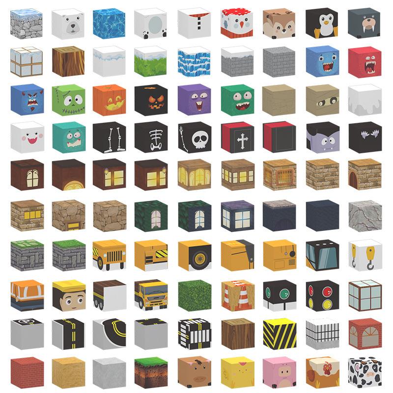 Hafif Manyetik Yapı Blokları Çocuk Bulmacası Birleştirilmiş Manyetik Kareler