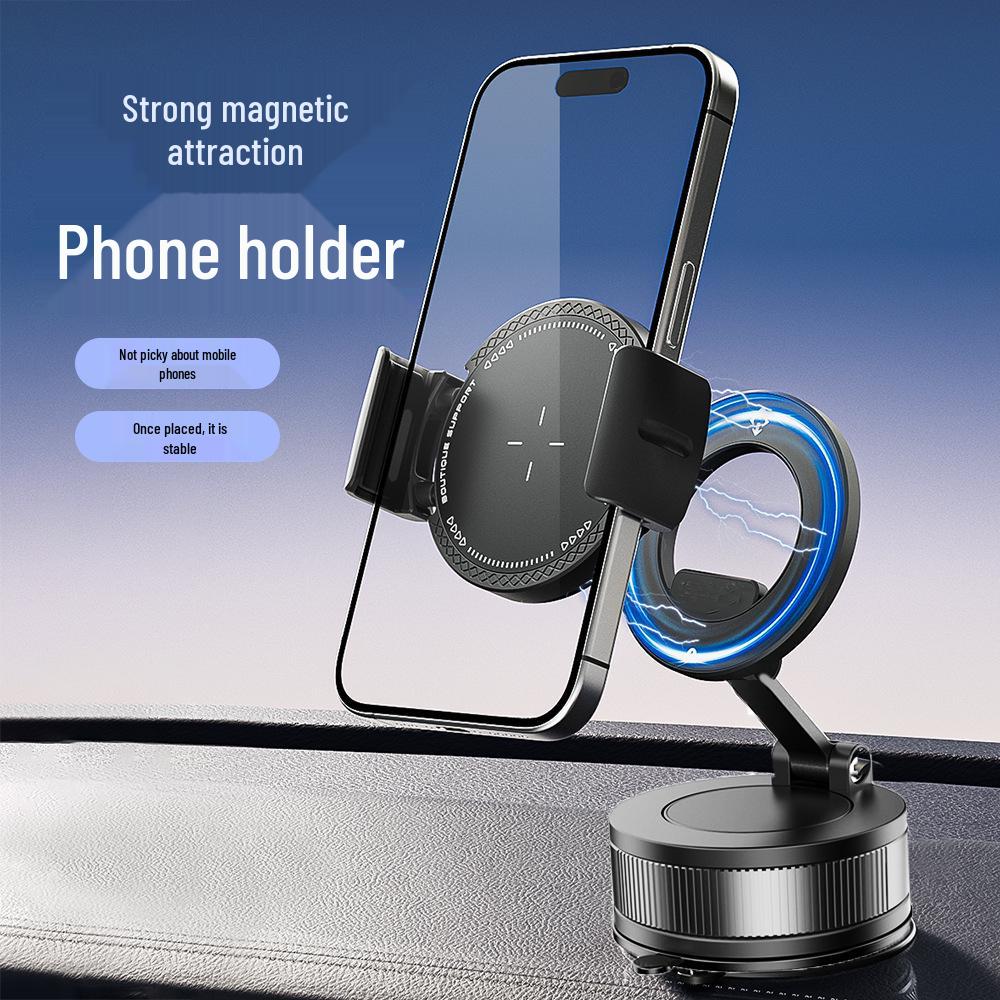 Magnetic Car Phone Holder with MagSafe-Compatible Adhesive Ring