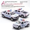 1: 32 Police Car Model forToyota Tundra Ford Raptor Pickup Alloy Car Model Sound and Light Power Children's Toy Birthday Gift