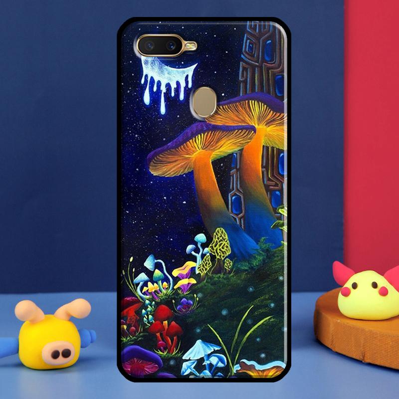 Psychedelic Mushrooms Florals Case For Oppo A96 A76 A16 A74 A94 A54 S A57 A77 A58 A78 A98 A5 A9 A91 A15 A17 A52 A72 Cover