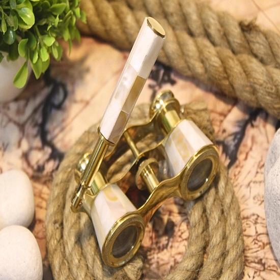 

Рабочие латунные оперные бинокли, телескоп, красивые латунные с перламутром La Dauphin Paris, рождественский подарок