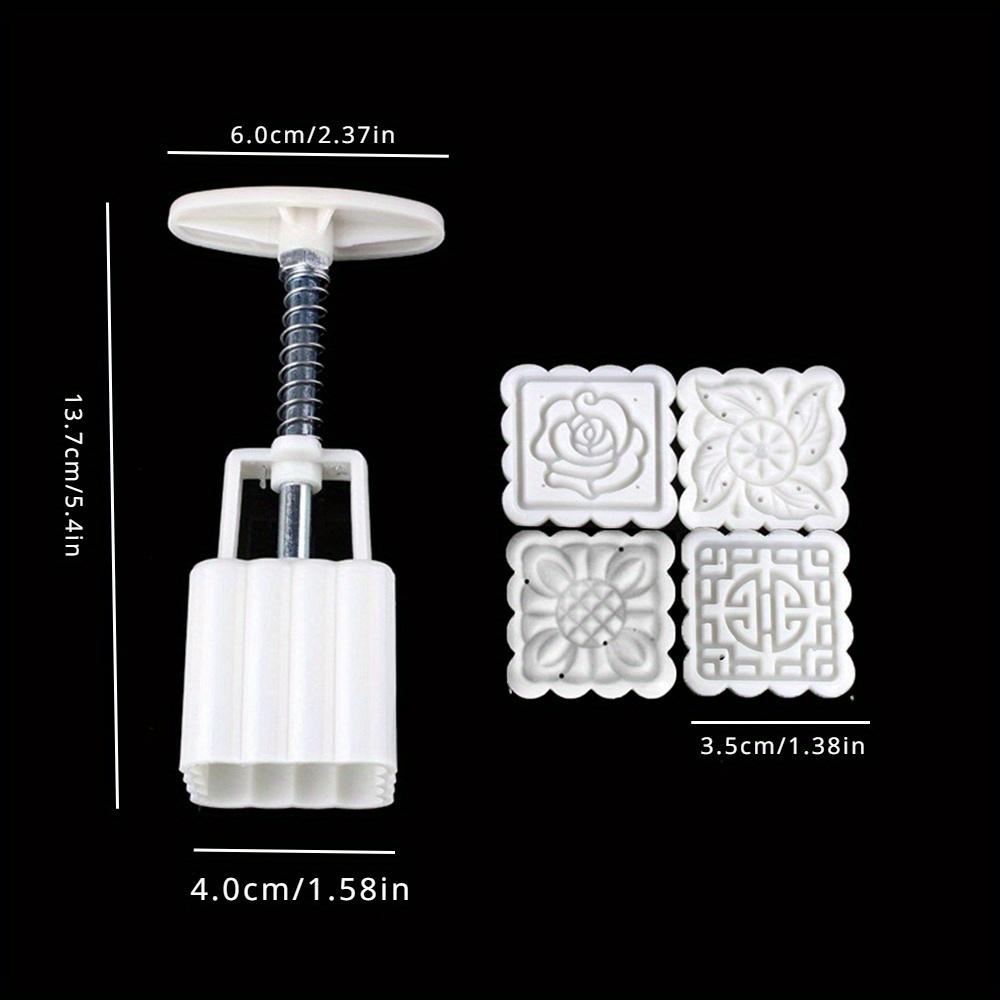 Kitchen Creativity Accessories 50g Stamps Square Flower Moon Cake Mold Mould Pastry Moon Cake Hand Tool Cake Decorating Tool