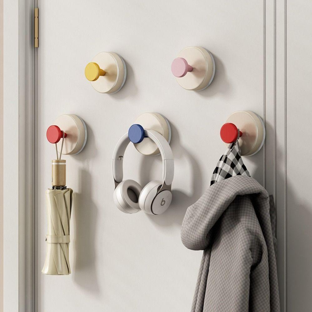 4 PCS Vacuum Suction Cup Hook Punch-free Door Hooks Waterproof Wall Hanger  Toilet