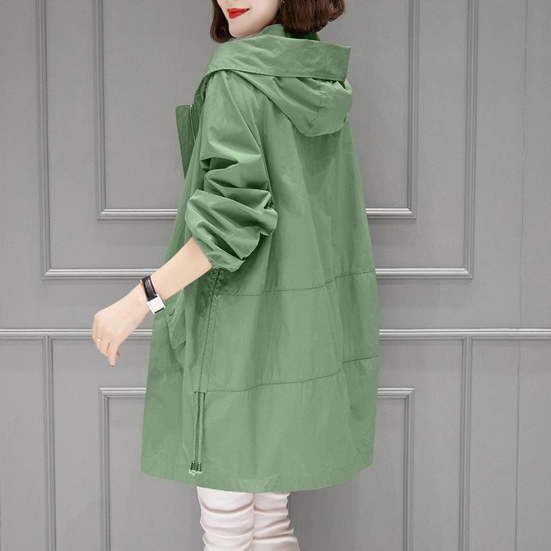 Mid-length Spring and Autumn Thin Windbreaker Jacket Temperament Casual Jacket Women