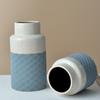 1pc Blue Ceramic Vase Flower Vase Matte Desktop Bottle for Water Planting Home Decor Tabletop Vase