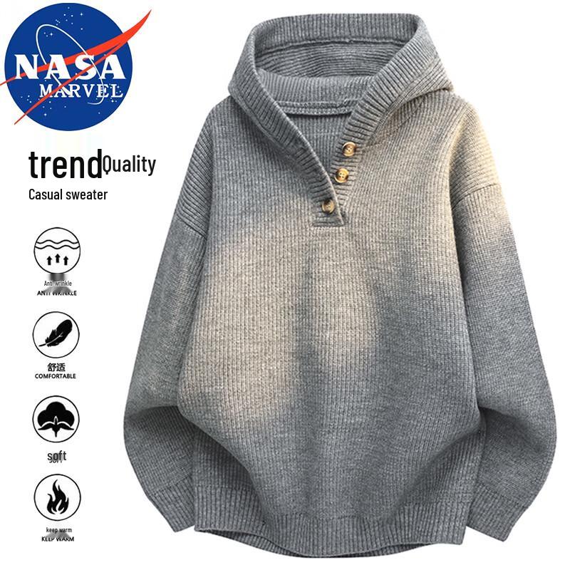 NASA MARVEL Men's Hooded Knit Sweater