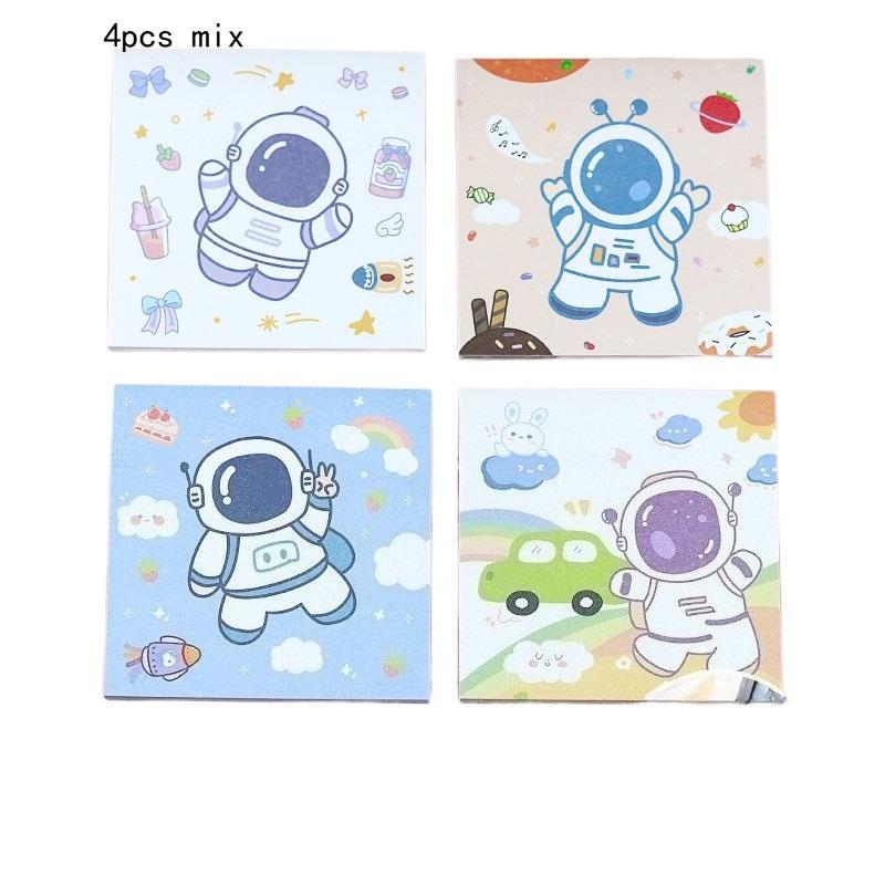 

Office School Supplies High Looking and Cute Astronaut Series Stickers Student Notebook Message Kawai Stationery Memo Pad