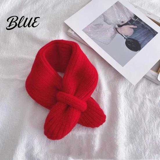 Knitted Wool Children Unisex Warm Elastic Soft Winter Thick Scarf Baby Solid Color Cold Resistant