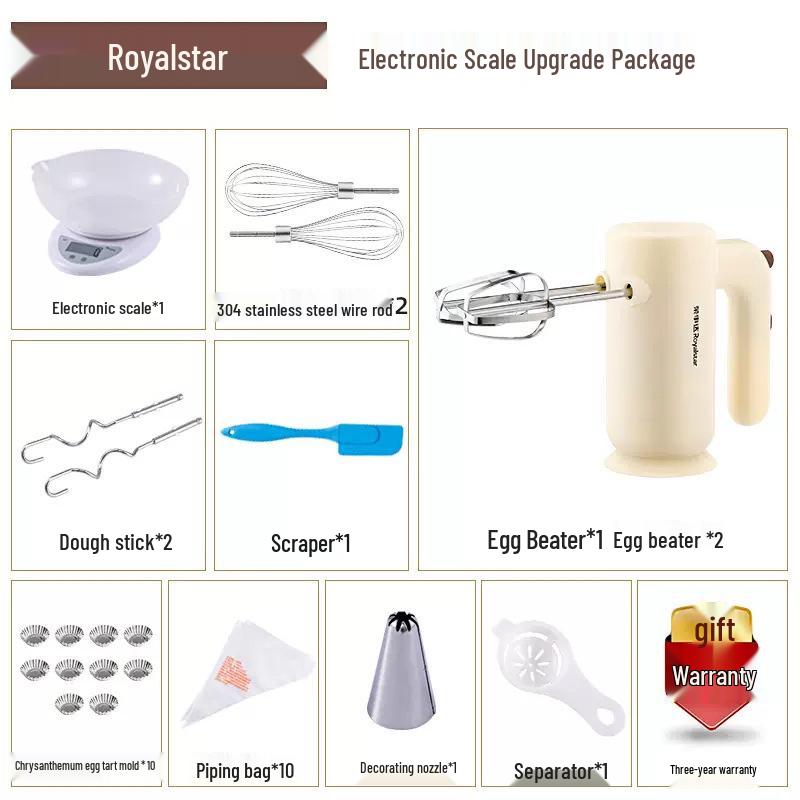 Rongshengda Electric Egg Beater & Whisk - Cake Mixer & Cream Whipping Machine