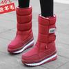 2025 New Anti Slip White Snow Boots for Women in Winter Increased Plush and Thick Cotton Women's  Boots Warmth Cotton Shoe Botas