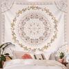 Polyester Boho Mandala Butterfly Floral Tapestry, Cottagecore Aesthetic Wall Hanging, Bedroom Dorm Home Decor, Gift