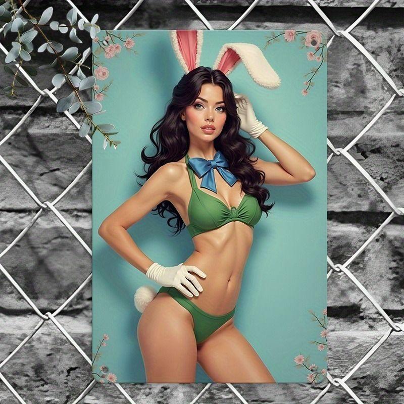 Retro Metal Sign Sexy Girl Wall Art Decor 20x30 cm