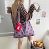 Nyl Dots Zipper Large Capacity Casual Tote 2026 New Korean Style Versatile Bags Daily Commute Fashi Shoulder Bags Bolsa