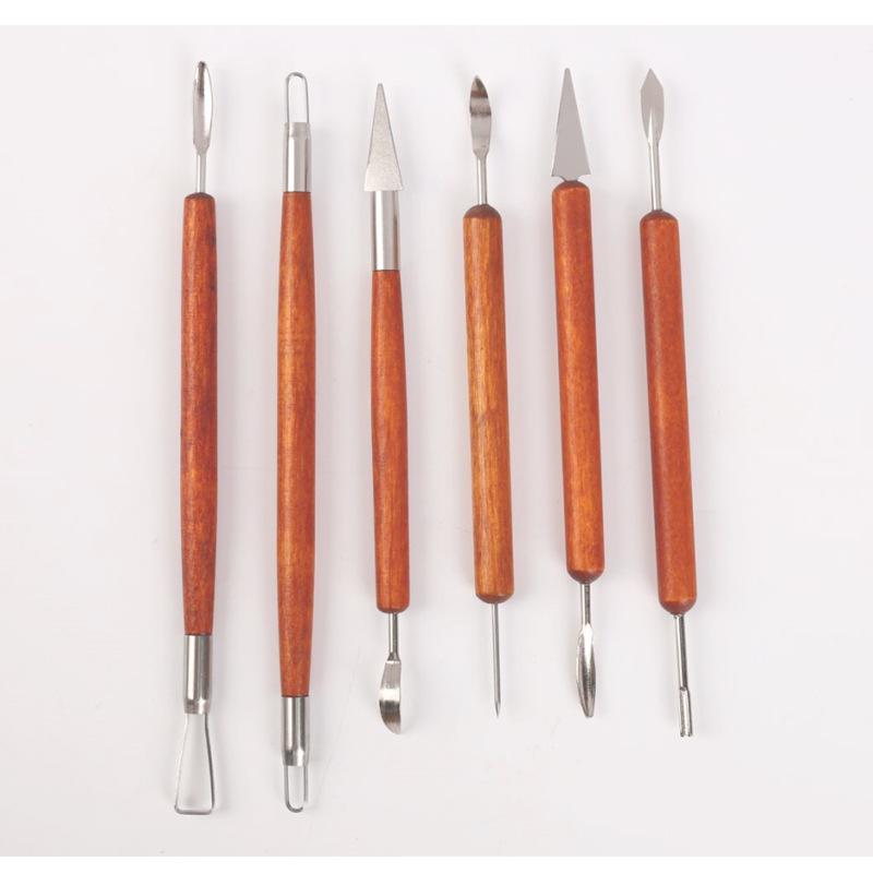 Set de 11 Piezas de Herramientas de Madera para Esculpir y Dar Forma a la Arcilla