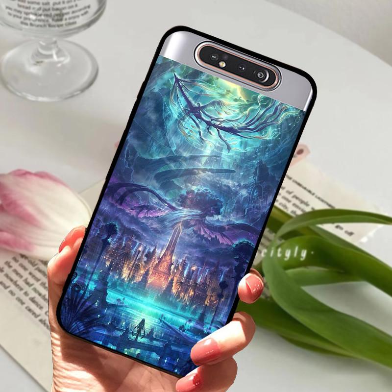 Per Samsung Galaxy A80 Custodia A 80 Antiurto Morbida TPU Silicone Copri Telefono Per Samsung Galaxy A80 Funda A80 2019 Capa Cartone Animato