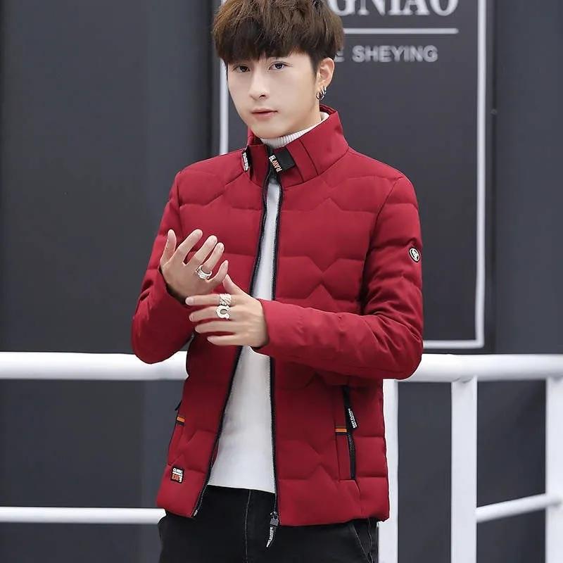 Men's Fall/Winter Short-Length Stand-Up Collar Slim-Fit Warm Jacket Youth Design Handsome Outerwear