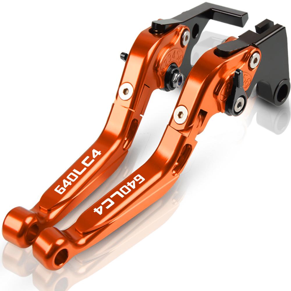 Motorcycle CNC Adjustable Extendable Foldable Brake Clutch Levers 640 LC4 Accessories For 640LC4 2003 2004 2005