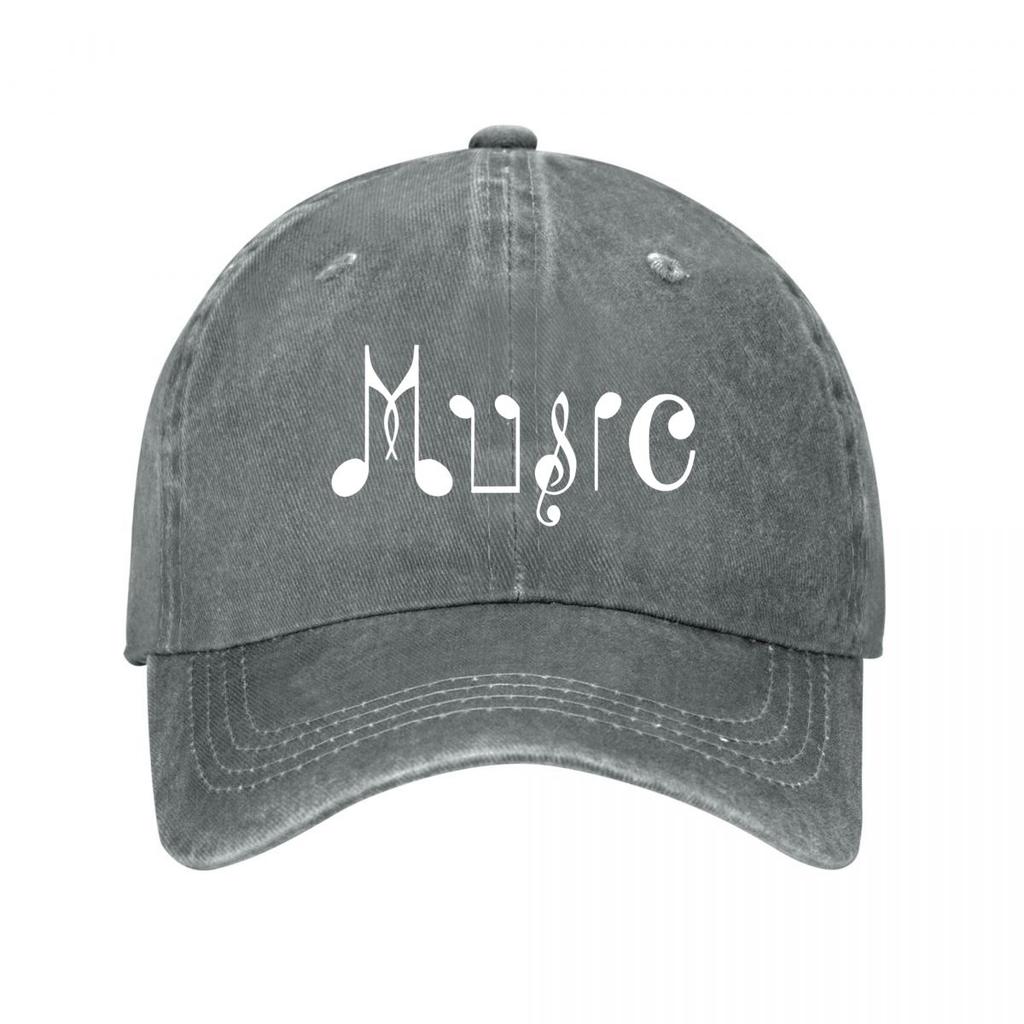 Music Printed Snapback Hat Casual Streetwear  New Vintage Washed Cotton Baseball Cap Parent Kids Sun Hats